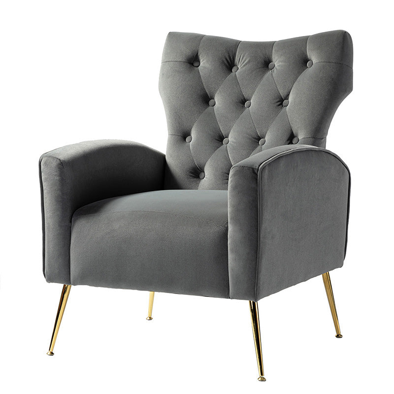 Layla Tufted Velvet Wingback Armchair