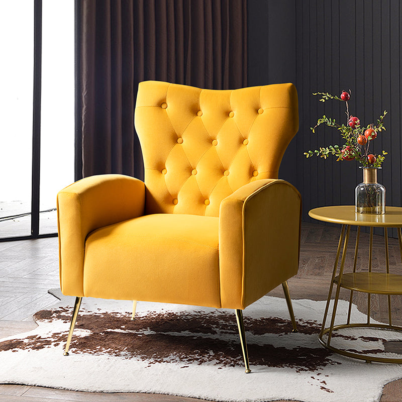 Layla Tufted Velvet Wingback Armchair