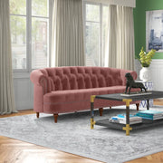 Amand Velvet Rolled Arm Chesterfield