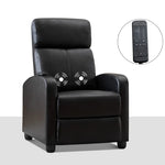 Garrett Modern and Soft Touch Breathable Leather Massage Home Theater Individual Seat with Remote Control