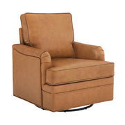 Elijah Genuine Leather Swivel Accent Chair (Set of 2)