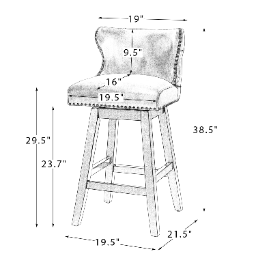 Parker Swivel Bar Stool Set of 2