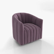 Kelly Velvet Swivel Barrel Chair