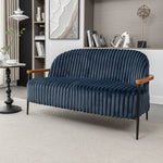 Louis Tufted Fabric Sofa with Iron Legs