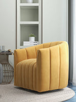 Kelly Velvet Swivel Barrel Chair