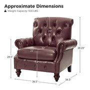 Tracie Genuine Leather Accent Chair (Set of 2)