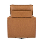 Elijah Genuine Leather Swivel Accent Chair (Set of 2)