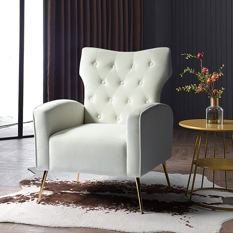 Layla Tufted Velvet Wingback Armchair