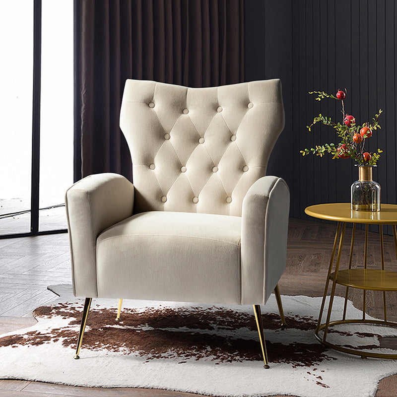 Layla Tufted Velvet Wingback Armchair