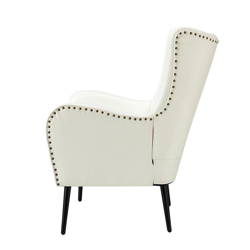 Ella Faux Leather Wingback Armchair