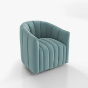 Kelly Velvet Swivel Barrel Chair