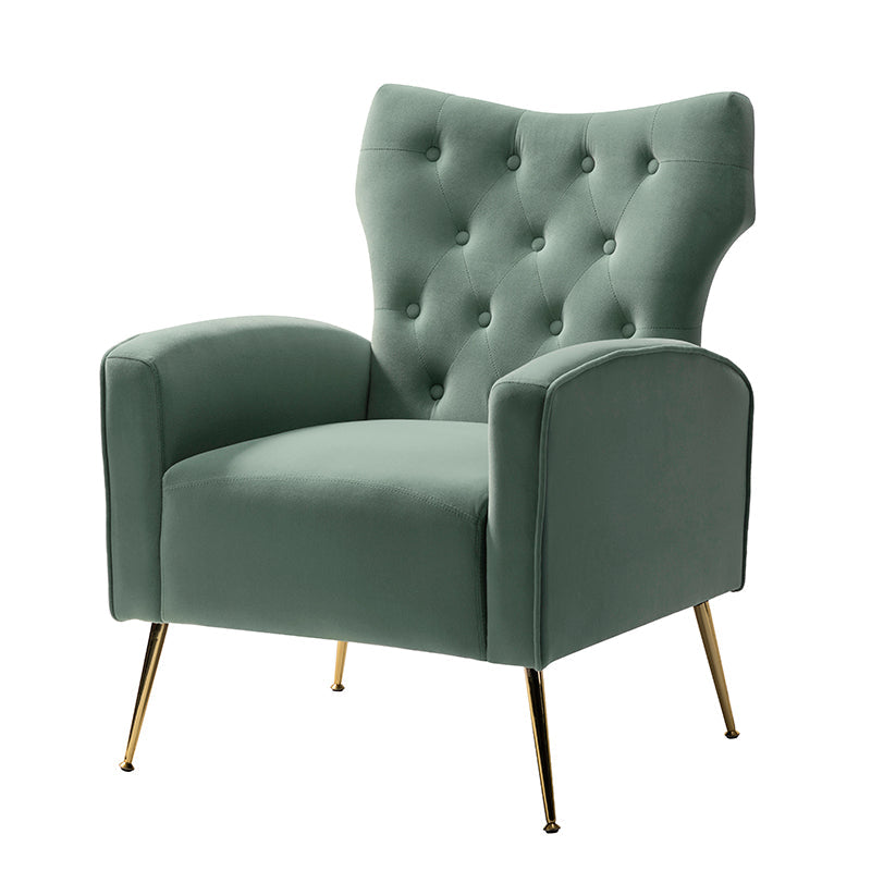 Layla Tufted Velvet Wingback Armchair