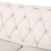 Tiffani Retro-Style 79-Inch Wide Beige Sofa