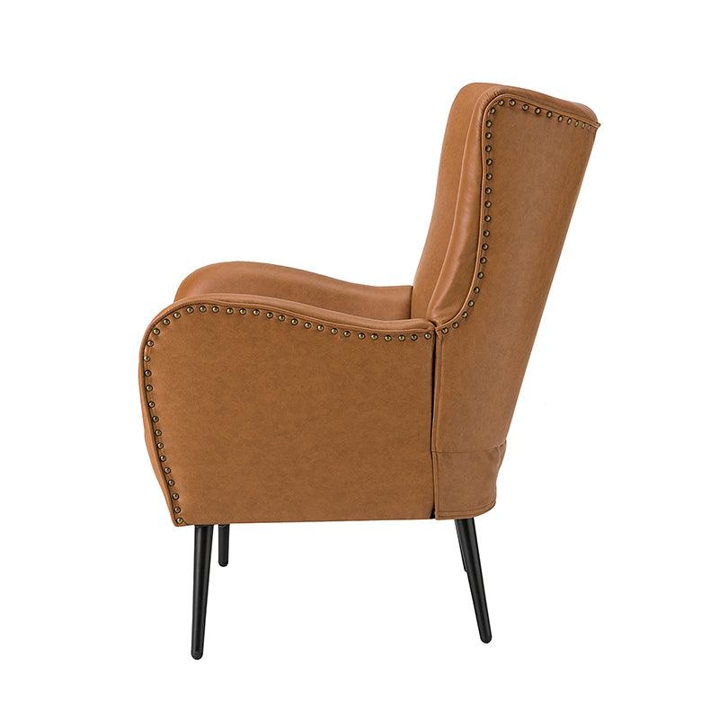 Ella Faux Leather Wingback Armchair