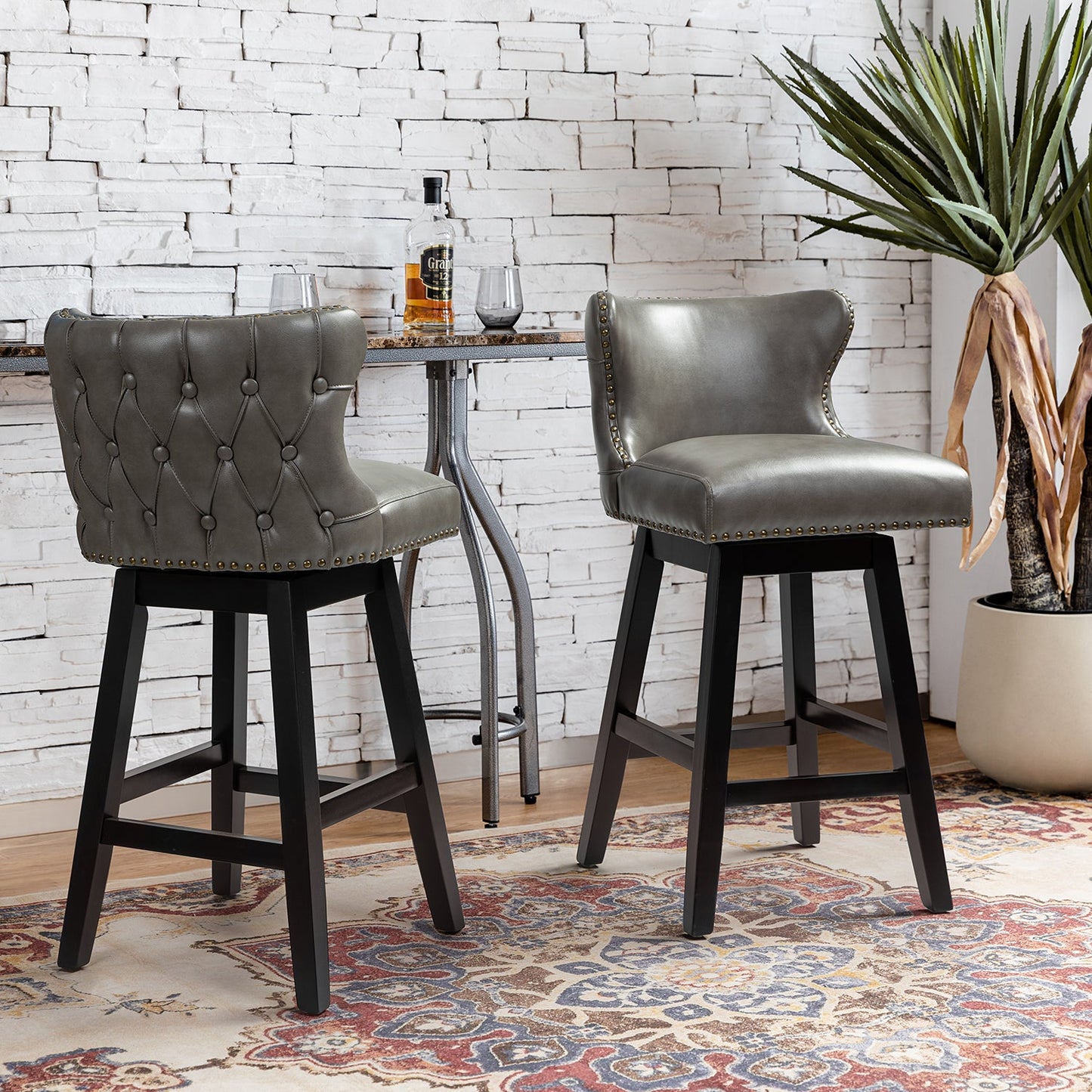 Parker Swivel Bar Stool Set of 2