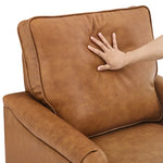 Elijah Genuine Leather Swivel Accent Chair (Set of 2)