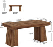 Sophie Executive Mid-Century Modern Home Office Desk with Sturdy Base