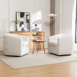 Alexandre Upholstered Swivel Barrel Chair