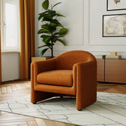 Modern-Style Upholstered Barrel Accent Chair