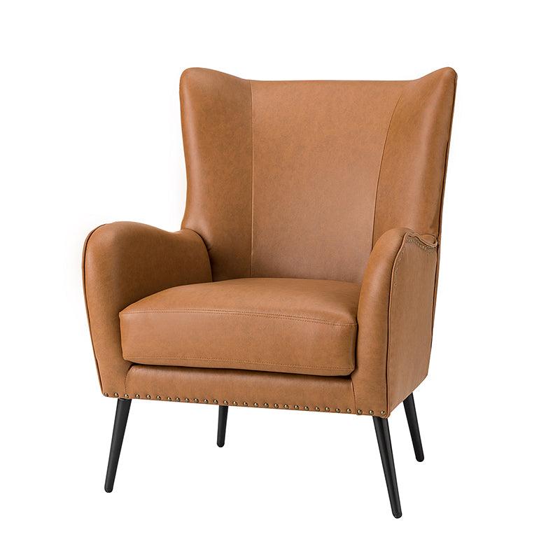 Ella Faux Leather Wingback Armchair