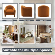 Modern-Style Upholstered Barrel Accent Chair