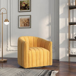 Kelly Velvet Swivel Barrel Chair