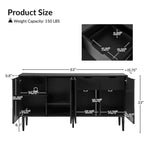 Octavia 63'' W Sideboard with Drawers and Wine Glass Rack