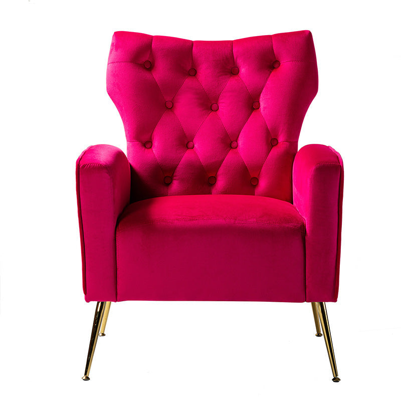 Layla Tufted Velvet Wingback Armchair