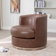The Felix Swivel Barrel Genuine Leather Chair