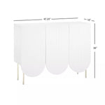 Zola 3 Door Mid Century Modern Scalloped Sideboard