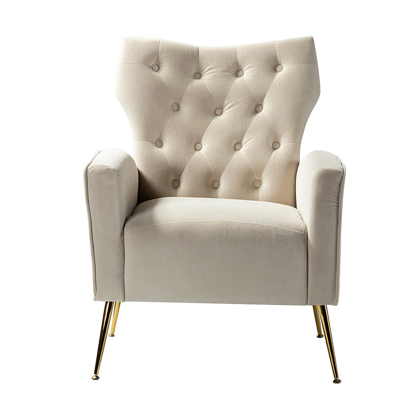Layla Tufted Velvet Wingback Armchair