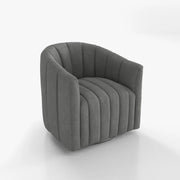 Kelly Velvet Swivel Barrel Chair
