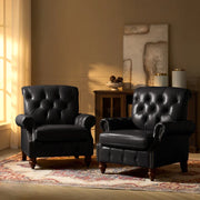 Tracie Genuine Leather Accent Chair (Set of 2)