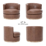 The Felix Swivel Barrel Genuine Leather Chair