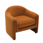 Modern-Style Upholstered Barrel Accent Chair