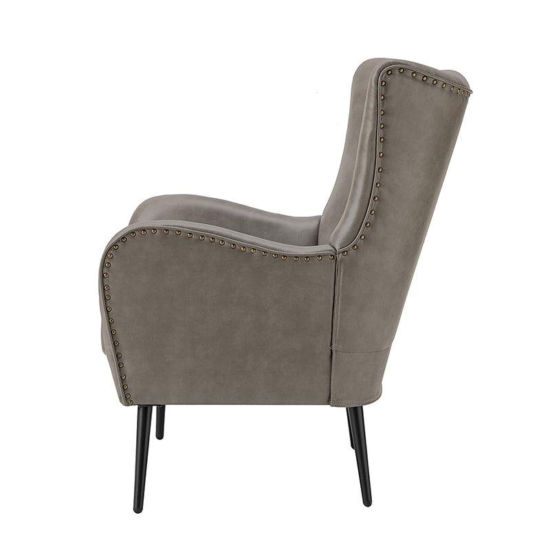 Ella Faux Leather Wingback Armchair