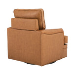 Elijah Genuine Leather Swivel Accent Chair (Set of 2)