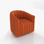 Kelly Velvet Swivel Barrel Chair