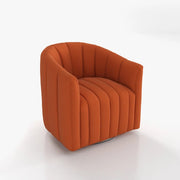 Kelly Velvet Swivel Barrel Chair