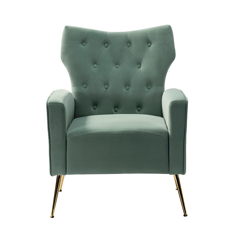 Layla Tufted Velvet Wingback Armchair