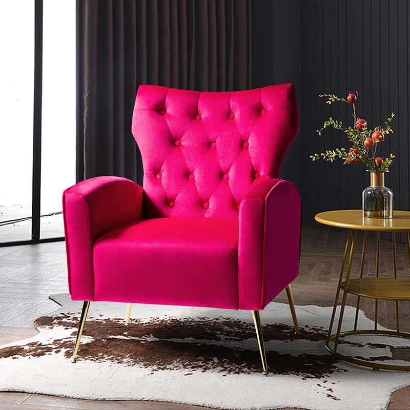 Layla Tufted Velvet Wingback Armchair