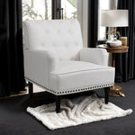 Charlotte Wide Modern Vegan Leather Armchair