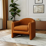 Modern-Style Upholstered Barrel Accent Chair
