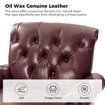 Tracie Genuine Leather Accent Chair (Set of 2)