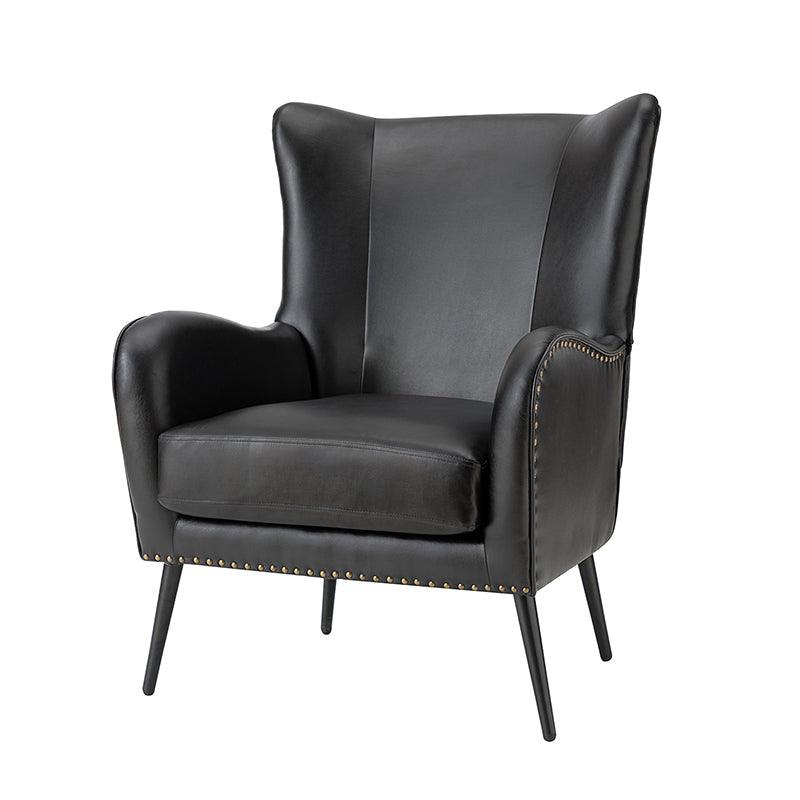 Ella Faux Leather Wingback Armchair