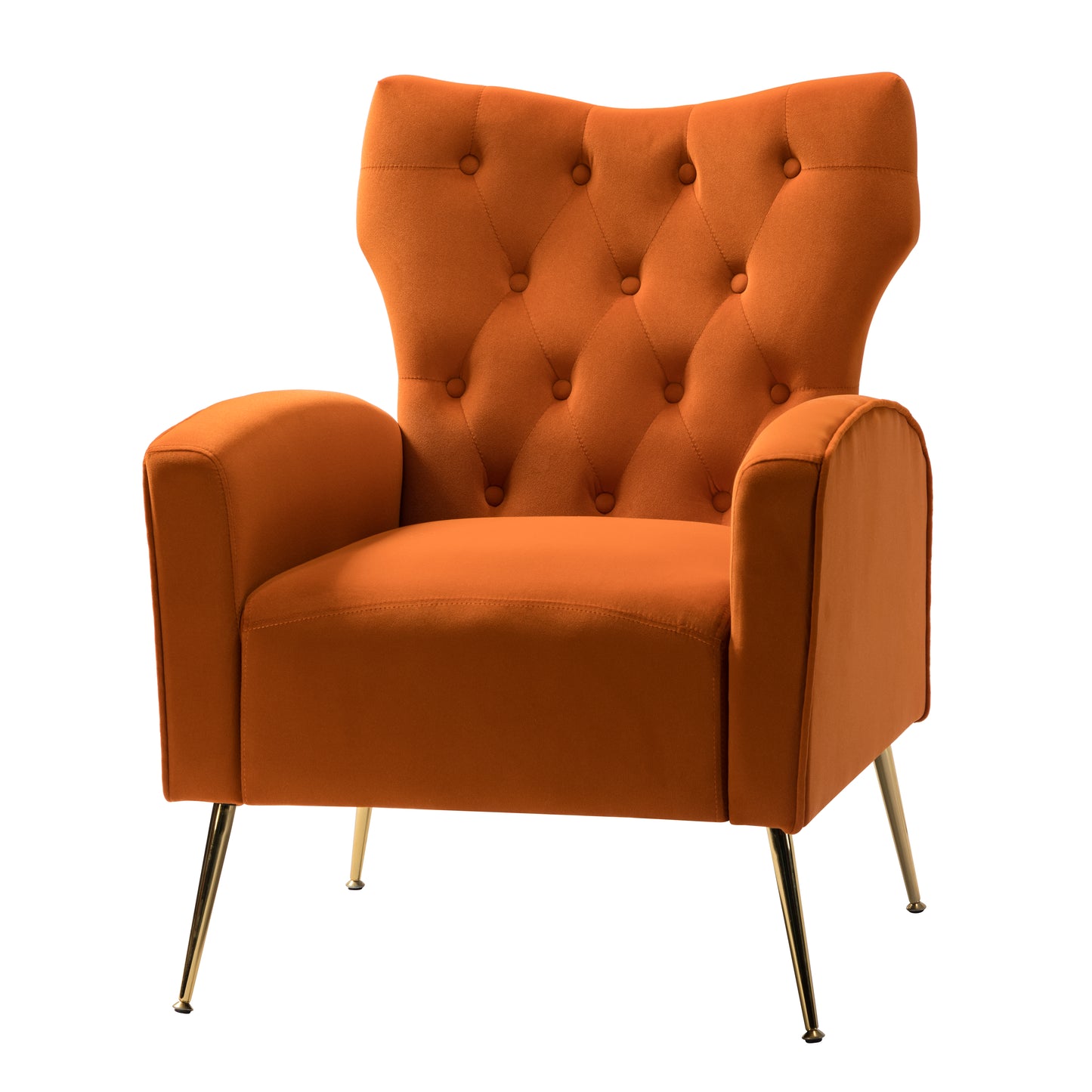 Layla Tufted Velvet Wingback Armchair
