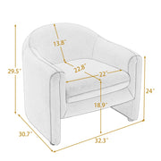  Modern-Style Upholstered Barrel Accent Chair