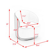 Domonic Velvet Upholstered Swivel Barrel Chair