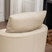 Francis Genuine Leather Swivel Armchair