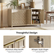 Anika 60'' Wide Sideboard Buffet with Solid Wood Legs